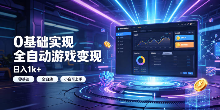 0基础实现全自动游戏变现，日入1k+，小白直接上手搞钱！【揭秘】-网创项目总站